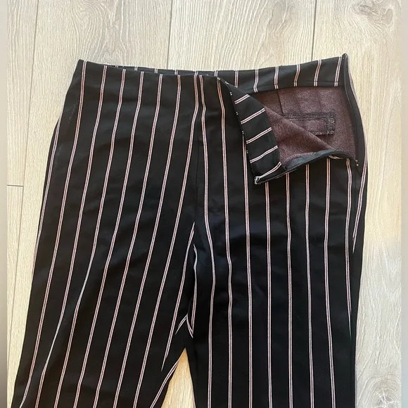 Black flare pants with red/white stripes. - Picture 4 of 4